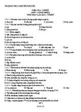 Đề kiểm tra 15 phút môn Công nghệ Lớp 8 (Có đáp án)
